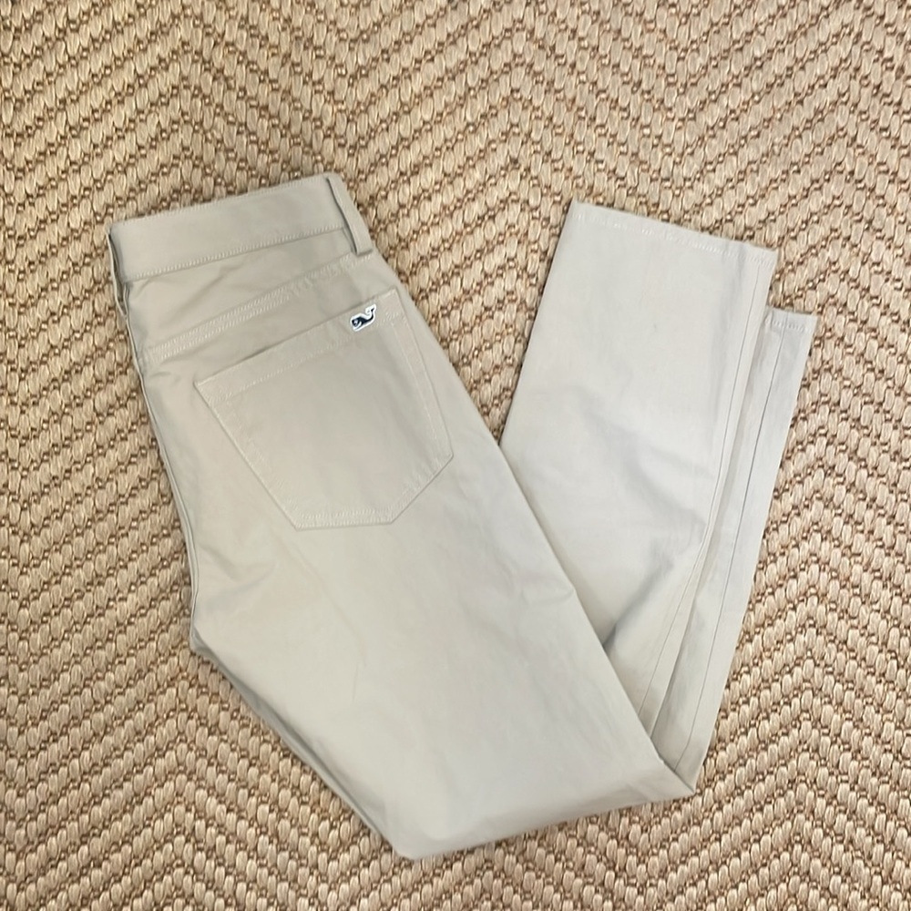 Vineyard Vines Performance Golf Slim Pants - Cream / Khaki - 28x30
